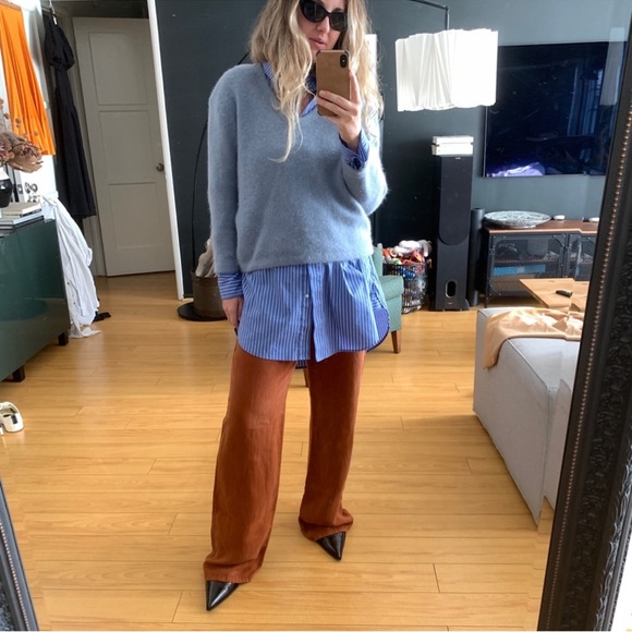 MAJE SHORT ANGORA BLEND V-NECK SWEATER - Picture 5 of 10